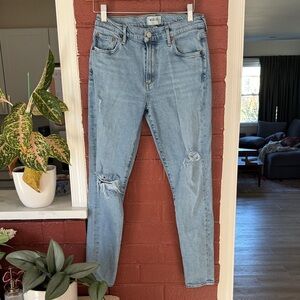 Agolde Light Blue Ripped ‘Sophie’ Skinny Jeans